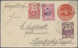 GA Deutsche Post In Der Türkei - Stempel: 1918 (2.4), "MIL MISS DIARBEKIR" Drei Abschläge Auf Türkische - Turquie (bureaux)