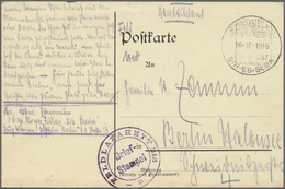 Br Deutsche Post In Der Türkei - Stempel: "FELDPOST MIL. MISS. BIR.-ES-SEBA" Auf FP-Karte Vom 16.10.191 - Turquie (bureaux)