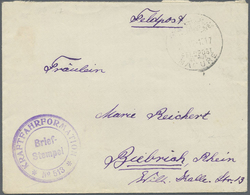 Br Deutsche Post In Der Türkei - Stempel: 1917, "MIL.MISS.MAMURE" Vom 2.12.17 Auf FP-Brief Mit Violette - Turquie (bureaux)