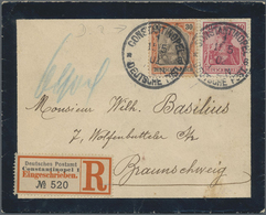 GA Deutsche Post In Der Türkei - Besonderheiten: 1902/1913, Sechs Bedarfs-Belege Der Germania-Ausgabe ( - Turkse Rijk (kantoren)