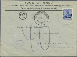 Br Deutsche Post In Der Türkei - Besonderheiten: 1913 (30.9.), Rumänischer Seepoststempel "ALEXANDRIA - - Turkse Rijk (kantoren)