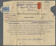 Br Deutsche Post In Der Türkei - Besonderheiten: 1918 Eingehendes Telegramm Mit Verschlußvignette "Kais - Deutsche Post In Der Türkei