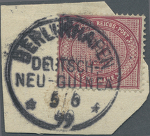 Brfst Deutsch-Neuguinea - Vorläufer: 1899, Freimarke 2 M Dunkelrotkamin Auf Kleinem Briefstück Mit Seltene - Deutsch-Neuguinea