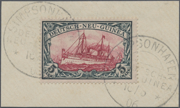 Brfst Deutsch-Neuguinea: 1901, 5 M. Kaiseryacht, Luxus-Bief-Stück Mit Stempel SIMPSONHAFEN, (Mi. 600.-€) - Nuova Guinea Tedesca