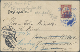 Br Deutsch-Neuguinea - Stempel: "D.WILLEHAD NORDDEUTSCHER LLOYD BREMEN", Dienstsiegel In Blau Als Entwe - Deutsch-Neuguinea