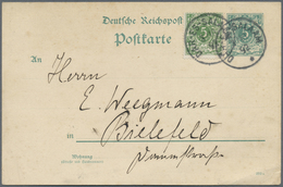 GA Deutsch-Ostafrika - Vorläufer: 3.10.1892, 5 Pfg. DR- Ganzsachenkarte Mit 5 Pfg. Als Zusatzfrankatur - Duits-Oost-Afrika