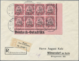 Br Deutsch-Ostafrika: 1905: 8 X 60 H Ohne Wz, Davon 2 Werte Mit Plattenfehler "fehlende Dampfzeichnung" - Afrique Orientale