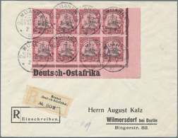 Br Deutsch-Ostafrika: 1905: 8 X 60 H Ohne Wz, Davon 2 Werte Mit Plattenfehler "fehlende Dampfzeichnung" - Duits-Oost-Afrika