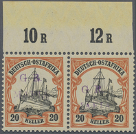 **/ Deutsch-Ostafrika - Britische Besetzung (Mafia): 1915. 20 H. Orange/schwarz/gelb, Schwärzlichviolett - Duits-Oost-Afrika