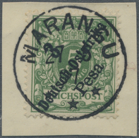 Brfst Deutsch-Ostafrika - Stempel: "MARANGU" Luxusabschlag Vom 27.5.1897 Auf Schönem Briefstück Mit 3 Pesa - Afrique Orientale