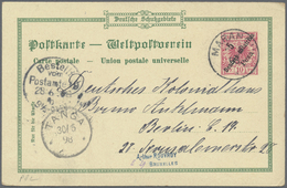 GA Deutsch-Ostafrika - Stempel: "MARANGU" Auf 5 Pesa Privat-GA-Karte "Gruss Aus Tanga" Vom 2.5.1898 Mit - Afrique Orientale