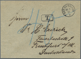 Br Deutsch-Ostafrika - Besonderheiten: 1897 Unfrankierter Brief Am 6.4. Von Dar-es-Salam Nach Frankfurt - Deutsch-Ostafrika