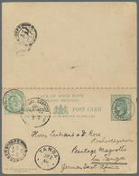 GA Deutsch-Ostafrika - Besonderheiten: 1905. Cape Of Good Hope Double Reply Card ½d Green Upgraded With - Deutsch-Ostafrika