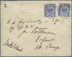 Br Deutsch-Südwestafrika - Vorläufer: 1896, 2 Stück 20 Pf Krone/Adler Klar Entwertet "OMARURU" Auf Klei - Sud-Ouest Africain Allemand