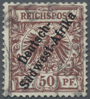 O Deutsch-Südwestafrika: 1897. 50 Pf Krone/Adler Aufdruck "Deutsch- / Südwest-Afrika", Gestempelt "SEE - Africa Tedesca Del Sud-Ovest