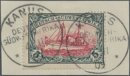 Brfst/O Deutsch-Südwestafrika: 1909, 5 M. Kaiseryacht, Luxus-Brief-Stück Mit Gutem Stempel KANUS 4.11.09 - Africa Tedesca Del Sud-Ovest