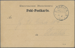 Br Deutsch-Südwestafrika - Stempel: 1915, Feld-Postkarte F. 36 Aus Kilometer 159 Vor Abbabis Von Einem - Sud-Ouest Africain Allemand