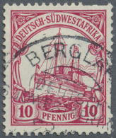 O Deutsch-Südwestafrika - Stempel: "BERGLAND 28. .. (1914)", Einer Der SELTENSTEN Kolonien-Stempel Als - Sud-Ouest Africain Allemand