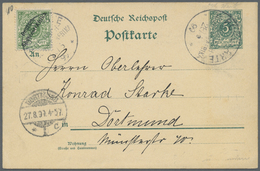 GA Deutsch-Südwestafrika - Ganzsachen: 1899, 5 Pf. Reichspost Mit Überdruck Als Zusatzfrankatur Auf 5 P - Sud-Ouest Africain Allemand