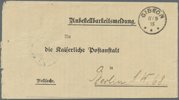 Br Deutsch-Südwestafrika - Besonderheiten: 1913, Unbestellbarkeitsmeldung Aus Gibeon 11.5.13 über Eine - Africa Tedesca Del Sud-Ovest