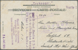 Deutsch-Südwestafrika - Besonderheiten: 1914 (24.7.), UNTERBROCHENER POSTVERKEHR: Bildseitig Frankie - Sud-Ouest Africain Allemand