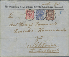 Br Deutsche Kolonien - Kamerun-Vorläufer: 1890/1900, 10 Pfennig Mittelkarminrot Ocker Quarzend Mit 20 U - Cameroun