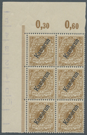 ** Deutsche Kolonien - Kamerun: 1898, 3 Pf. Hellocker, 6er-Block Mit Linker, Oberer Bogenecke, Zusätzli - Camerun