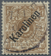 O Deutsche Kolonien - Karolinen: 1899. 3 Pf Krone/Adler "Karolinen" (48°) Mit Tagesstempel "PONAPE 7/1 - Carolinen