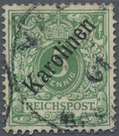 O Deutsche Kolonien - Karolinen: 1899. 5 Pf Krone/Adler "Karolinen" (48°), Gestempelt "... 01". (Miche - Karolinen