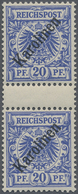 ** Deutsche Kolonien - Karolinen: 1899, 20 Pfg. Mit Diagonalem Aufdruck, Einwandfrei Postfrisches Zwisc - Carolines