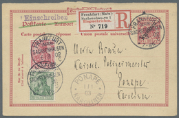 GA Deutsche Kolonien - Karolinen - Ganzsachen: 1902, 10 Pf. Ganzsachenkarte, Antwortteil, Mit Zfr 5 Pf. - Carolines