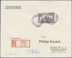 Br Deutsche Kolonien - Kiautschou: 1906, 1 1/2 $, Ein Ausgesucht Schönes Luxusstück Auf R-Brief Ab TSIN - Kiautschou