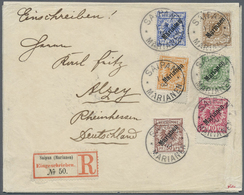 Br Deutsche Kolonien - Marianen: 1899, 3 Pfg. - 50 Pfg. Krone/Adler Mit Diagonalem Aufdruck, Kompletter - Marianen