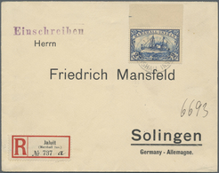 Br Deutsche Kolonien - Marshall-Inseln: 1907, Einschreibebrief Mit 2 Mark 'Kaiseryacht' Und Oberem 'Lux - Marshall Islands