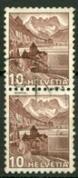 Schweiz Suisse 1939: Chillon Zu 242yRM.01 Mi 363ayR Im Paar (1 Davon Mit Nummer G0720) Mit O (Zu CHF 8.50 ++) - Franqueo