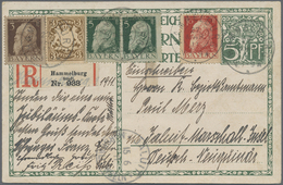 GA Deutsche Kolonien - Marshall-Inseln - Besonderheiten: 1911 (27.3.), 5 Pfg. Privat-GA-Karte (90. Gebu - Marshall Islands