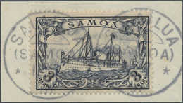 Brfst Deutsche Kolonien - Samoa: Perfektes Luxusstück 3 Mark Mit Gutem Stempel "SALAILUA" - Samoa