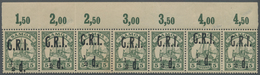 */** Deutsche Kolonien - Samoa - Britische Besetzung: 1914, ½ D. Auf 5 Pfg., Waagerechter Siebener-Streif - Samoa