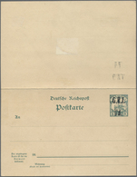 GA Deutsche Kolonien - Samoa - Britische Besetzung - Ganzsachen: 1914. Doppelkarte 1/2d Wobei Frageteil - Samoa