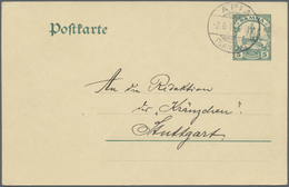 GA Deutsche Kolonien - Samoa - Ganzsachen: 1914, 5 Pfg. GA-Karte (Vordruck Nur "Postkarte" Mit Rautenwa - Samoa