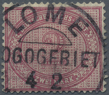 O Deutsche Kolonien - Togo-Vorläufer: 1888/91. 2 M Innendienst In C-Farbe Mittelrosalila, Gestempelt " - Togo