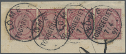 Brfst Deutsche Kolonien - Togo-Vorläufer: 1892, 2 M. Dunkelrotkarmin Im Senkrechten Vierer-Streifen Mit Vi - Togo