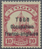 * Deutsche Kolonien - Togo - Französische Besetzung: 1914. 10 Pfg. Rosa, Mit Engem Aufdruck Der Kathol - Togo