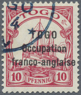 O Deutsche Kolonien - Togo - Französische Besetzung: 1915, 10 Pf Karminrot Mit Aufdruck Der Missionsdr - Togo