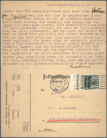 GA Deutsche Besetzung I. WK: Landespost In Belgien: 1915, Zusammenhängende FELDPOST FRAGE UND ANTWORT-K - Occupazione 1914 – 18