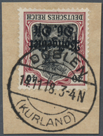 Brfst Deutsche Besetzung I. WK: Postgebiet Ober. Ost: 1916, 40 Pfg Germania Aufdruckwert Mit Sehr Seltenem - Occupation 1914-18