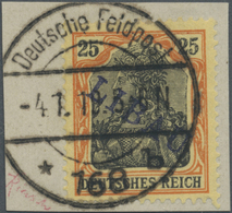 Brfst Deutsche Besetzung I. WK: Postgebiet Ober. Ost - Libau: 1919, 25 Pfg. Germania Mit Überdruck "LIBAU" - Occupation 1914-18