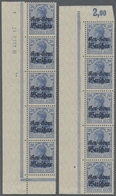 ** Deutsche Besetzung I. WK: Deutsche Post In Polen: 1916, 20 Pf Dkl'ultramarin In Zwei Senkr. Eckrand- - Occupazione 1914 – 18