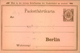 BERLIN: Packetfahrtkarte, Rückseitig Neujahrwünsche - Posta Privata & Locale