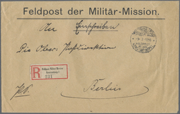 Br Militärmission: 1916, FELDPOST MIL.MISS.KONSTANTINOPEL -9-67-1916, Auf Feldpost-Vordruck-R-Brief Mit - Turkey (offices)